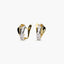 Pendientes de oro bicolor 18K circonitas bagué 13 mm