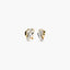 Pendientes de oro bicolor 18K circonitas bagué 15 mm