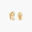 Pendientes de oro 18K circonitas bagué 15 mm
