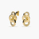 Pendientes triple círculo de oro 18K 16 mm