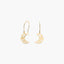 Pendientes largos luna y estrella de oro 18K 20 mm
