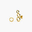 Pendientes círculos de oro 18K 17 mm