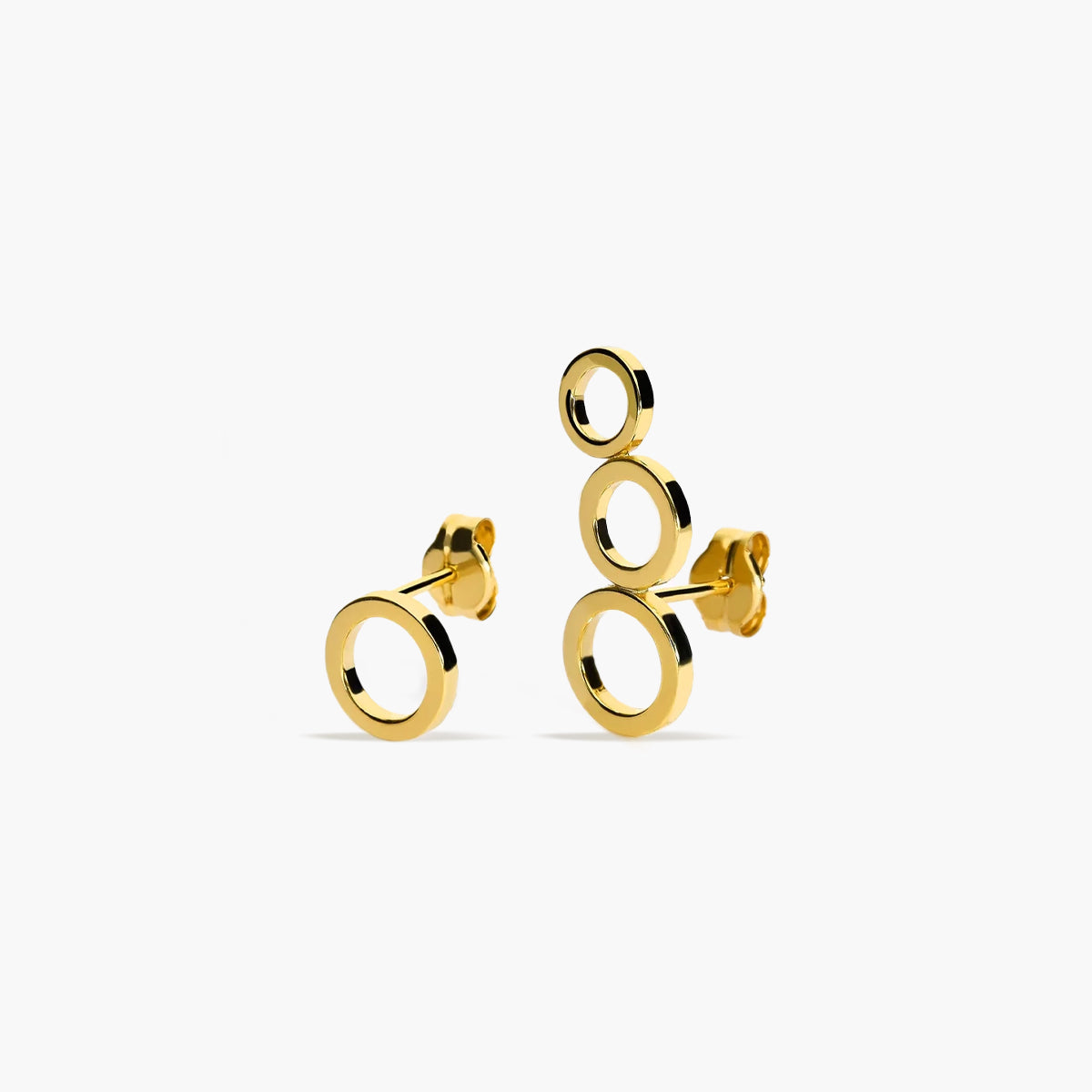 Pendientes círculos de oro 18K 17 mm