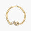 Pulsera de oro 18K circonitas 19 cm LEOPARD