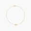 Pulsera de oro 18K circonitas con motivo en forma de corazón 16-18 cm