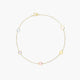 Pulsera de oro 18K circonitas multicolor 16-18 cm