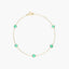 Pulsera de oro 18K circonitas verde 16-18 cm