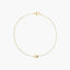 Pulsera de oro 18K circonita redonda 16-18 cm