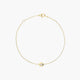 Pulsera de oro 18K circonita redonda 16-18 cm
