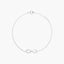 Pulsera de oro blanco 18K circonitas 17-19 cm INFINITY