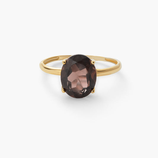 Anillo de oro 18K cuarzo COLORS