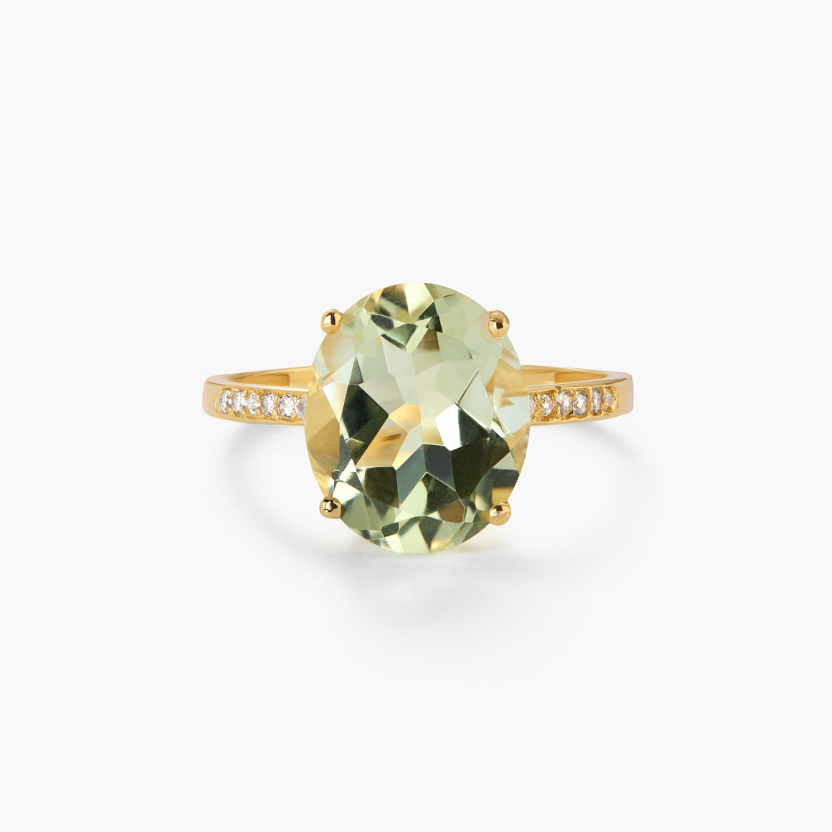 Anillo de oro 18K citrino SPARKLING COLORS