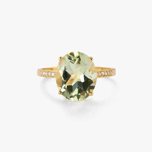 Anillo de oro 18K citrino SPARKLING COLORS