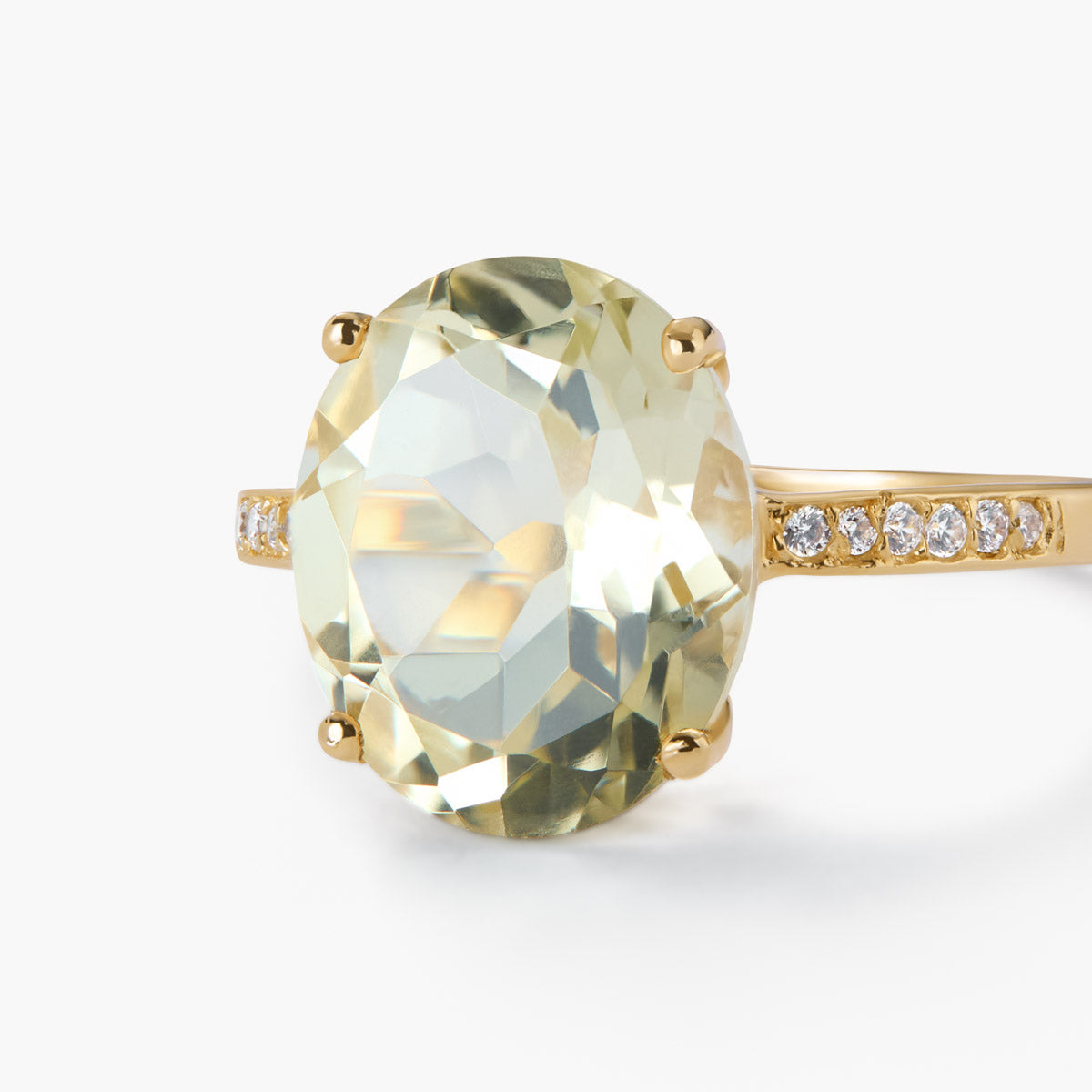 Anillo de oro 18K citrino SPARKLING COLORS