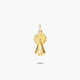 Medalla Virgen del Pilar con manto de oro 18K 25 mm