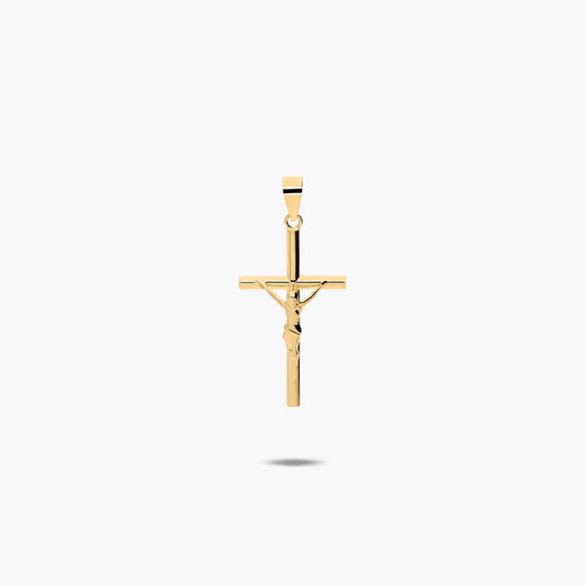 Cruz Cristo relieve de oro 18K 20 mm