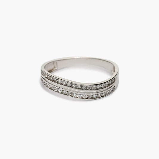 Anillo de oro blanco 18K 