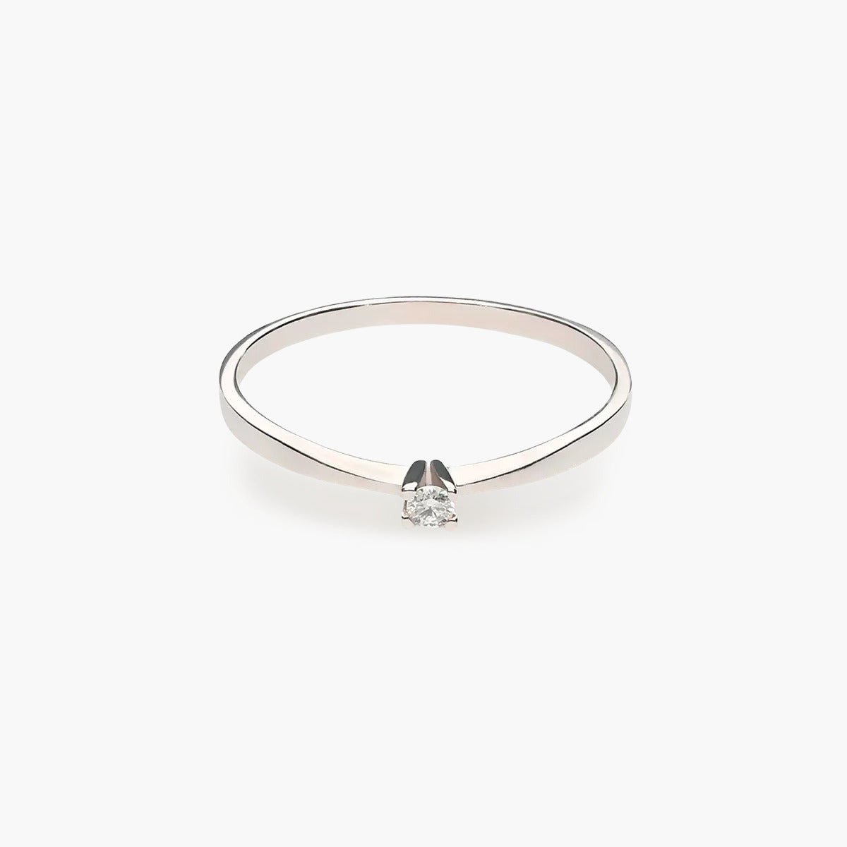 Anillo diamante natural 0.05 ct. oro 18 quilates