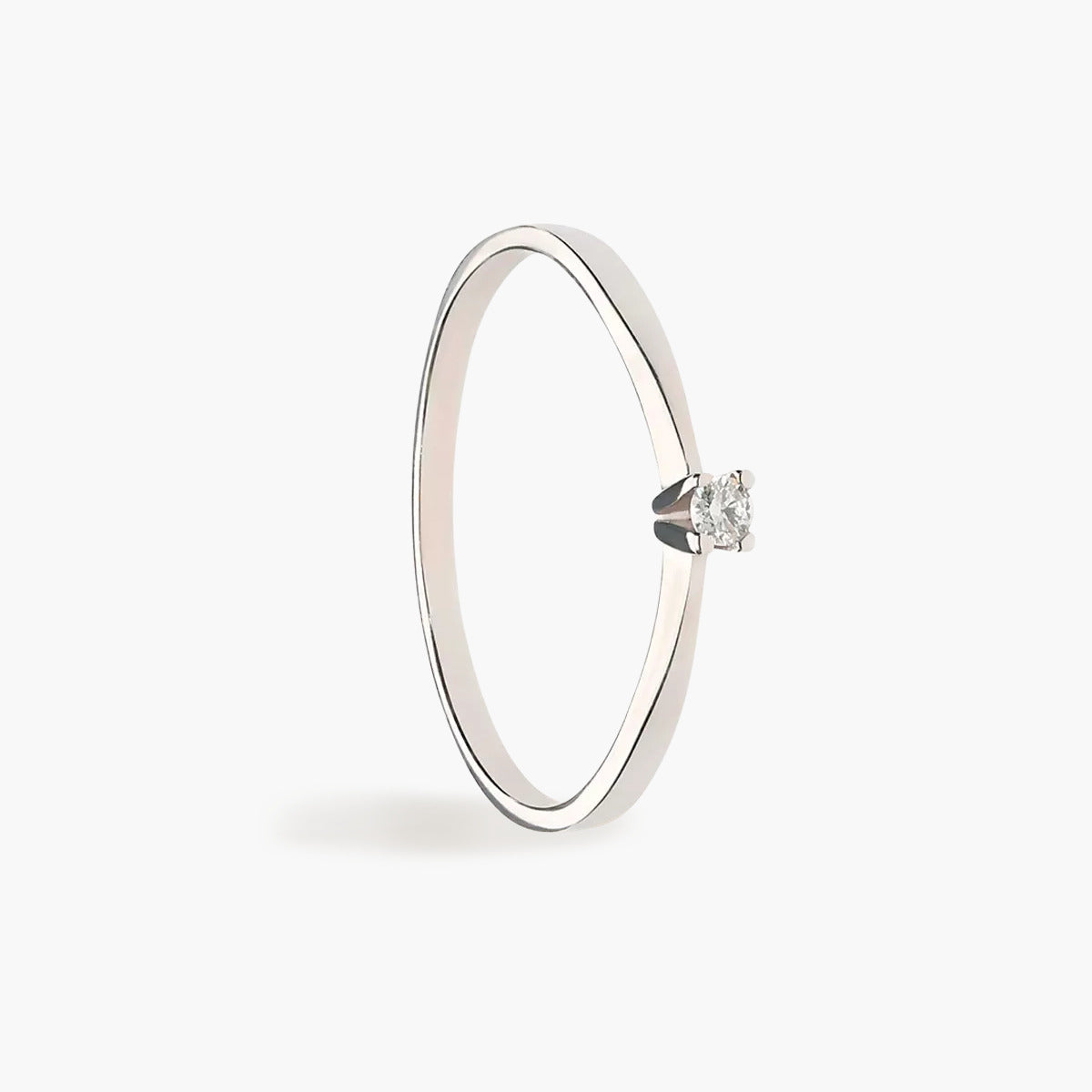 Anillo diamante natural 0.05 ct. oro 18 quilates