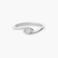 Anillo de oro blanco 18K diamante natural 0.15 ct. GRAVITY