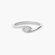 Anillo de oro blanco 18K diamante natural 0.15 ct. GRAVITY