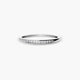 Anillo de oro blanco 18K diamante natural 0.11 ct. METEOROIDS
