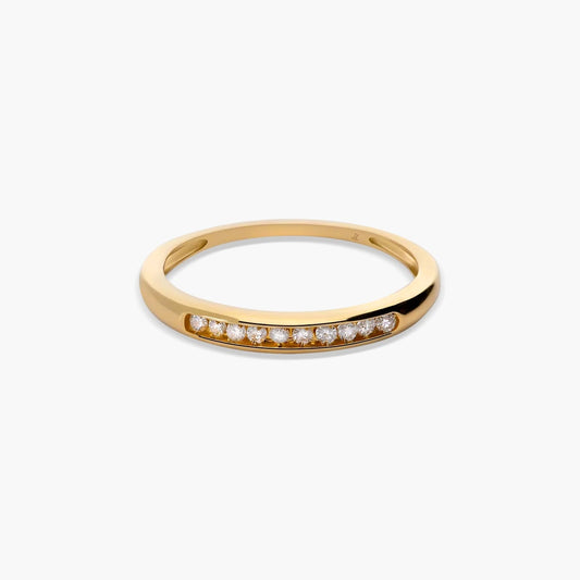 Anillo de oro 18K diamante natural 0.15 ct. METEOROIDS