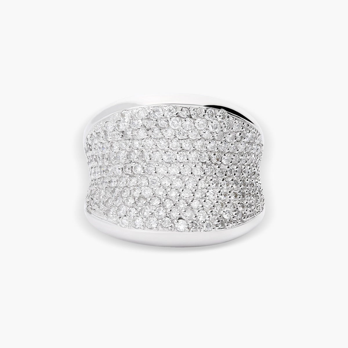 Anillo de oro blanco 18K diamante natural 2.47 ct. LUCKY STREAK