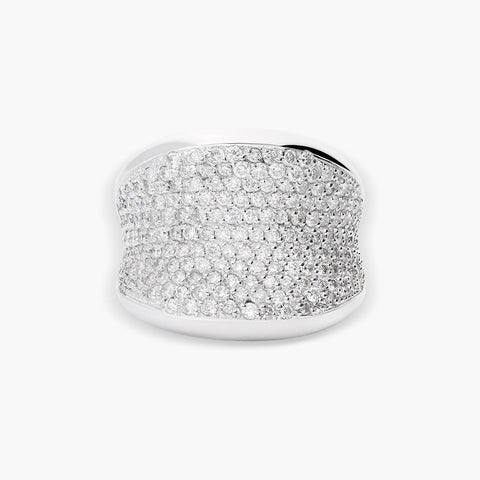Anillo de oro blanco 18K diamante natural 2.47 ct. LUCKY STREAK