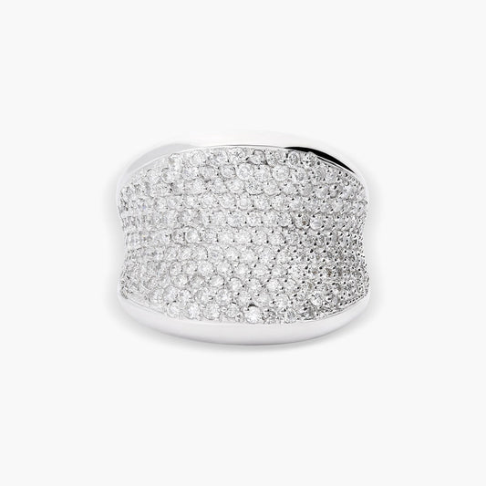 Anillo de oro blanco 18K diamante natural 2.47 ct. LUCKY STREAK