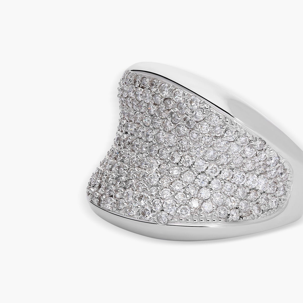 Anillo de oro blanco 18K diamante natural 2.47 ct. LUCKY STREAK