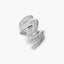 Anillo de oro blanco 18K diamante natural 0.56 ct. ZIGZAG