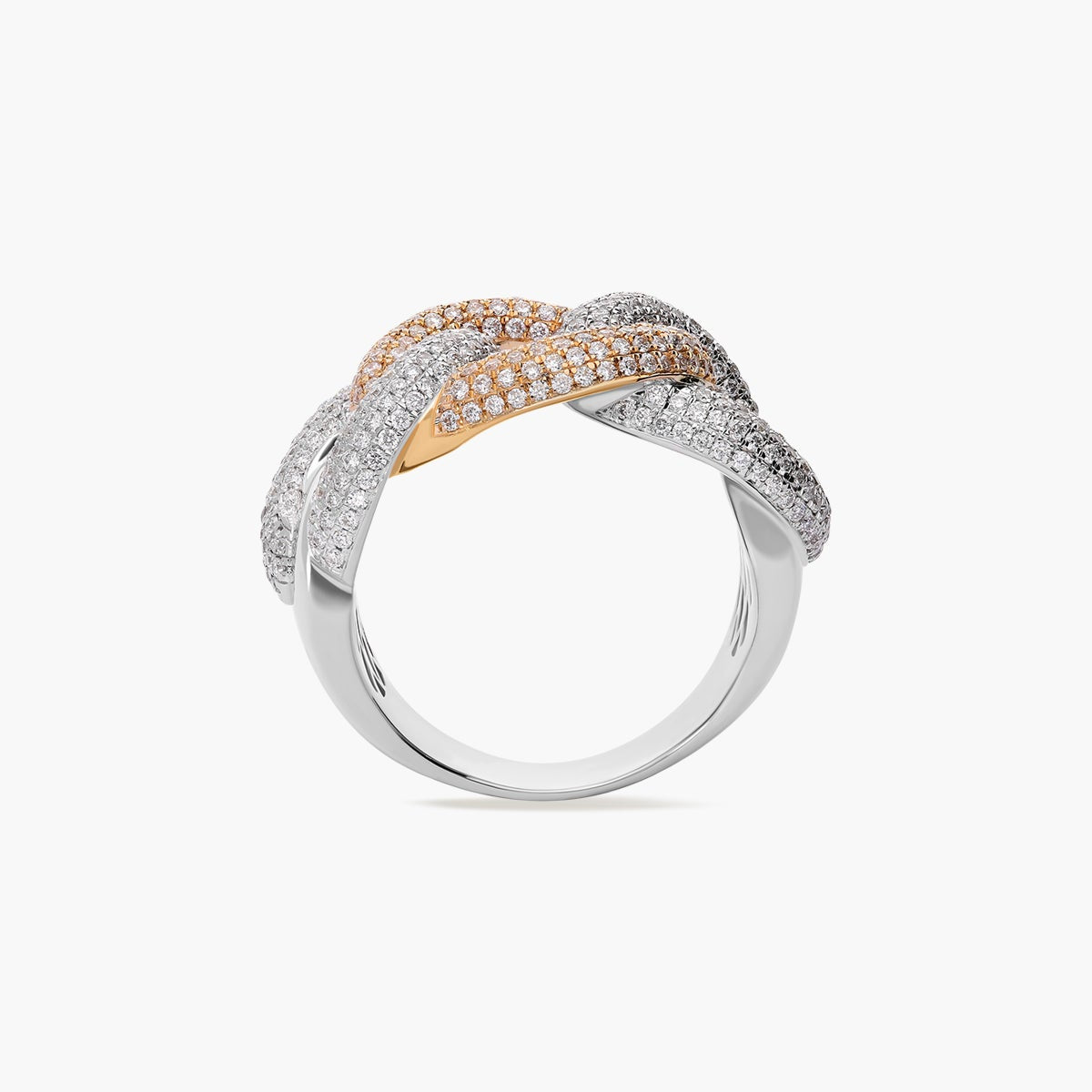Anillo de oro blanco 18K diamante natural 1.75 ct. GOLDEN LINKS