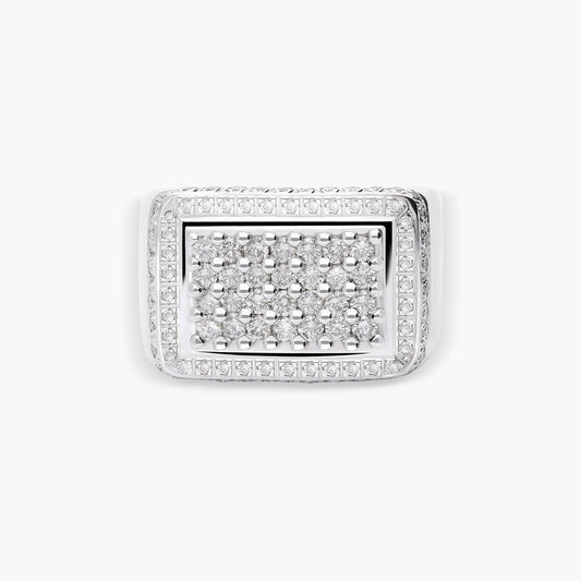 Anillo de oro blanco 18K diamante natural 1.29 ct. BRIDGE