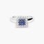 Anillo de oro blanco 18K diamante natural 0.48 ct. BRIDGE SAPPHIRE