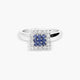 Anillo de oro blanco 18K diamante natural 0.48 ct. BRIDGE SAPPHIRE