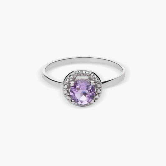 Anillo diamante natural oro 18 quilates