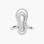 Anillo de oro blanco 18K diamante natural 0.41 ct. NEBULA