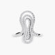 Anillo de oro blanco 18K diamante natural 0.41 ct. NEBULA