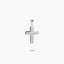 Cruz diamante natural de oro blanco 18K 20 mm