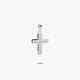Cruz diamante natural de oro blanco 18K 20 mm