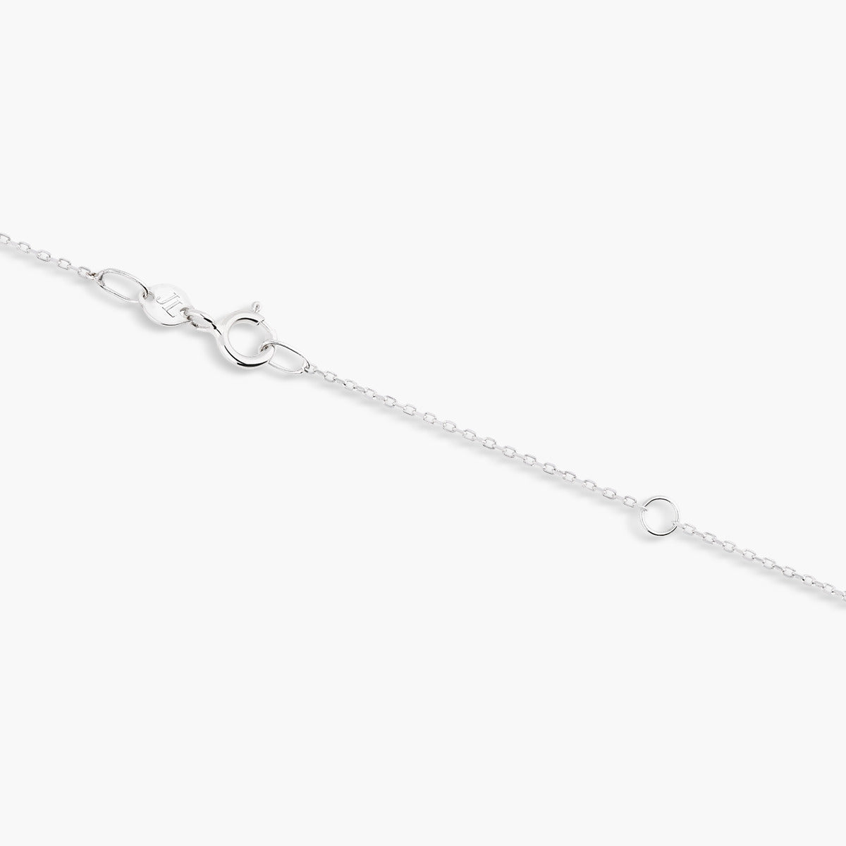 Collar de oro blanco 18K diamante natural 0.30 ct. zafiro 13 mm IMPERIAL SAPPHIRE