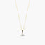 Collar de oro 18K diamante natural 0.06 ct. 2 mm SUN