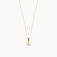 Collar de oro 18K diamante natural 0.06 ct. 2 mm SUN