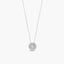 Collar de oro blanco 18K diamante natural 0.14 ct. 8 mm