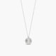 Collar de oro blanco 18K diamante natural 0.08 ct. 6 mm