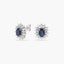 Pendientes de oro blanco 18K diamante natural 0.60 ct. 13 mm IMPERIAL SAPPHIRE