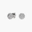 Pendientes redondos de oro blanco 18K diamante natural 0.18 ct. 6 mm