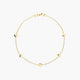 Pulsera de oro 18K diamante natural 0.03 ct. 16-18 cm