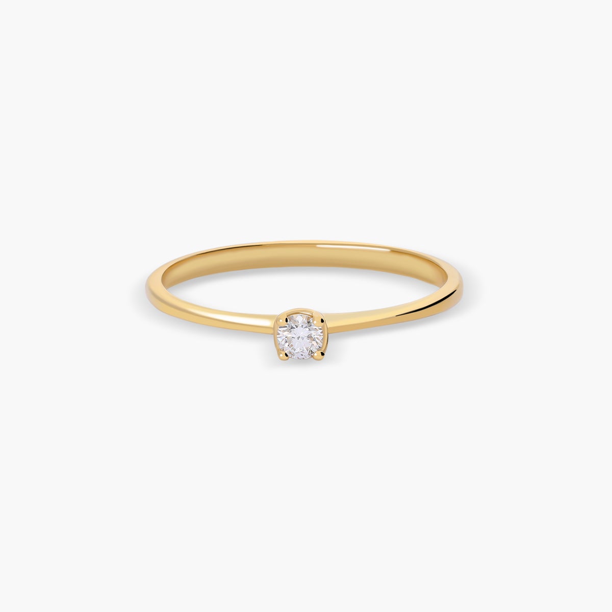 Anillo de oro 18K diamante natural 0.07 ct. SUN